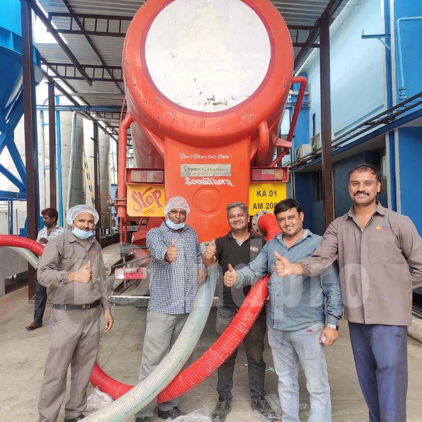 Pneumatic bulker unloading system for wheat Flour handling - indpro